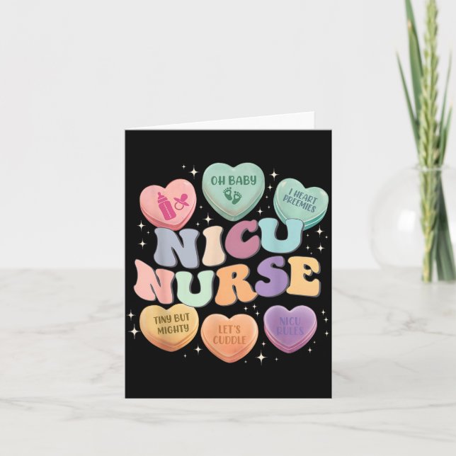 Nicu Valentine Nicu Nurse Valentines Day Icu Nurse Kort (Framsida)