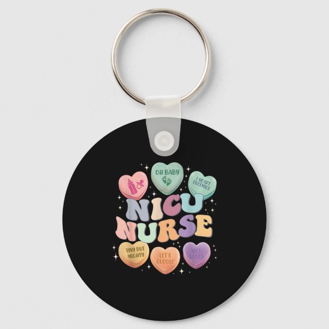 Nicu Valentine Nicu Nurse Valentines Day Icu Nurse Nyckelring (Framsida)