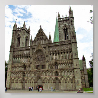 Nidaros Cathedral Trondheim Norge Poster