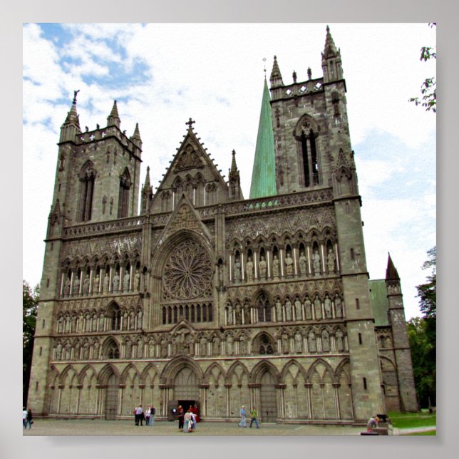 Nidaros Cathedral Trondheim Norge Poster (Framsidan)