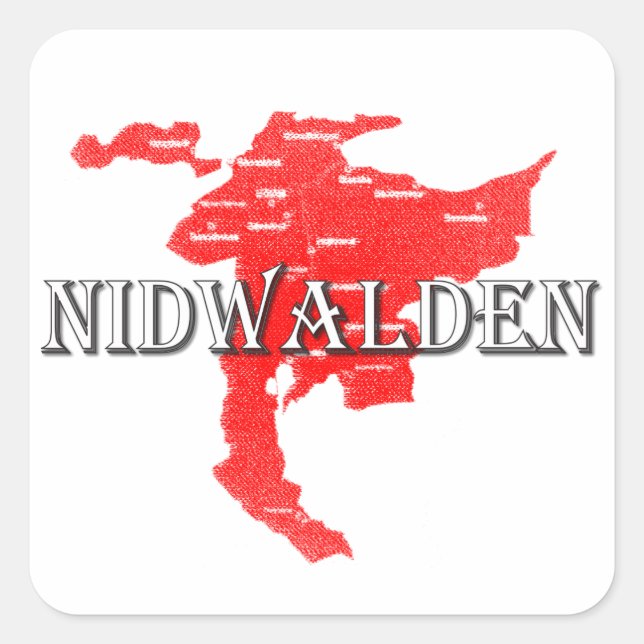 Nidwald Fyrkantigt Klistermärke (Framsida)