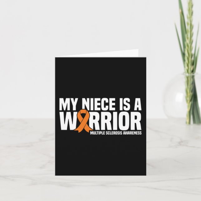 Niece är en krigare, Många Sclerosis Awareness Kort (Framsida)