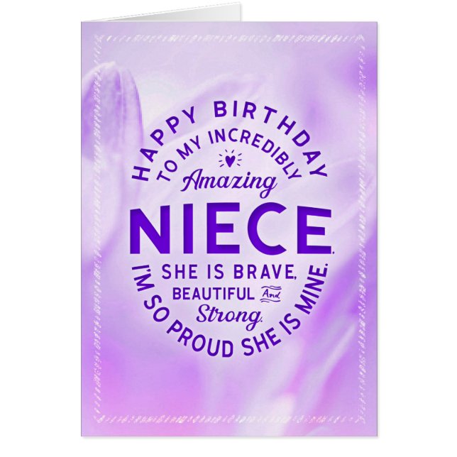 Niece Birthday, du är en välsignelse Hälsningskort (Framsidan)