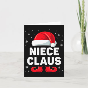 Niece Claus julmatchning Family Group Funny Kort