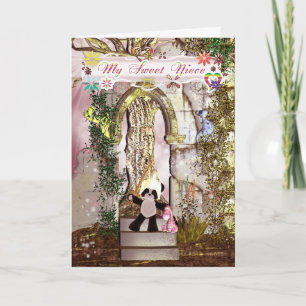 Niece, Cute Birthday Card för min söta dotter Kort