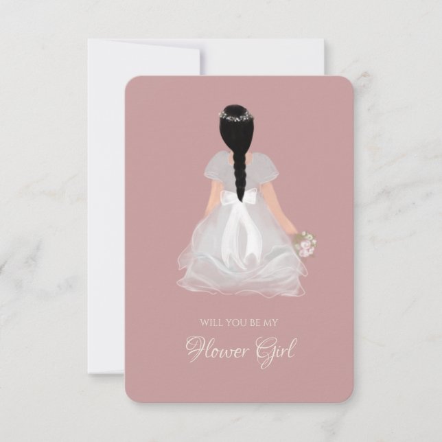 Niece Flower Girl Junior Bridesmaid Frieri kort (Framsida)