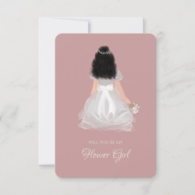 Niece Flower Girl Junior Bridesmaid Frieri kort (Framsida)