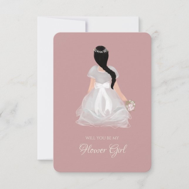 Niece Flower Girl Junior Bridesmaid Frieri kort (Framsida)