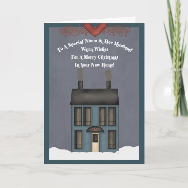 Niece & Her Husband, 1:a julen i nya hemmet Helgkort (Framsida)