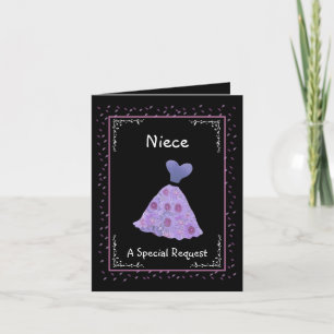 NIECE Junior Bridesmaid Lila Dress Ver 002 Inbjudan