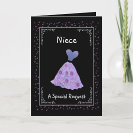 NIECE - Junior Bridesmaid - Lila Flowered Dress Inbjudan