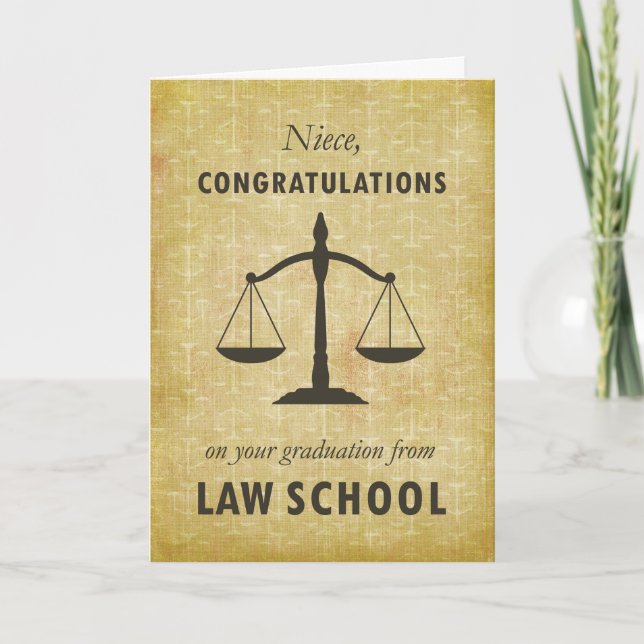 Niece, Law School Studenten Grattisar Sc Kort (Framsida)