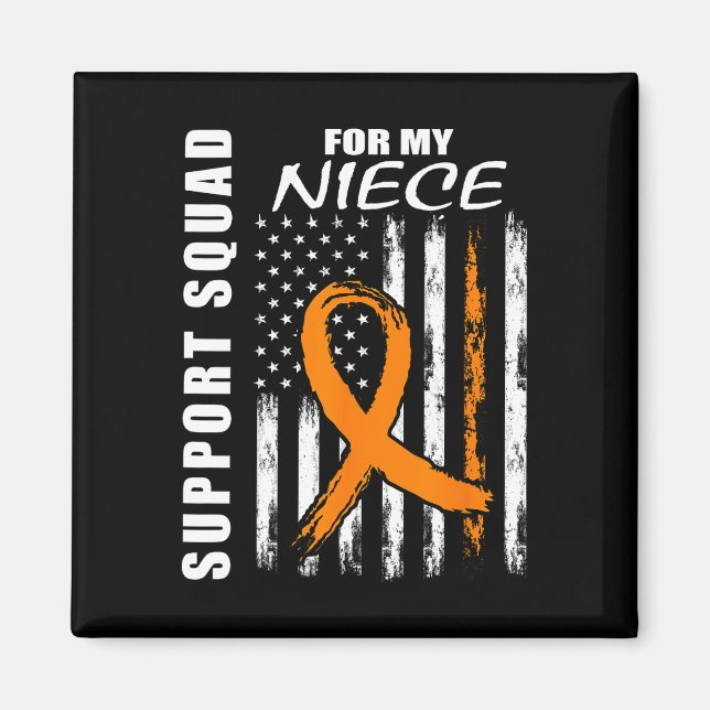 Niece Många Sclerosis Awareness USA flagga Suppity Magnet (Framsidan)