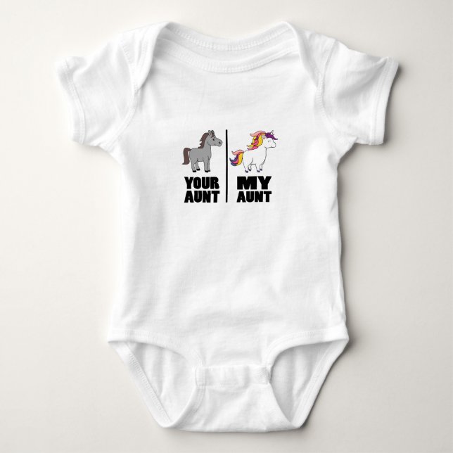 Niece Nephew Auntie Funny Horse Your Aunt My Aunt T Shirt (Framsida)