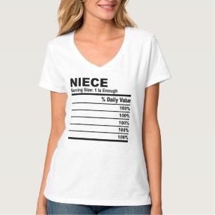 Niece Nutrition Facts Anpassningsbar Personlig Kvi T Shirt