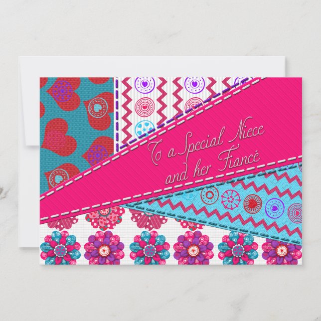 Niece och Fiance Valentines lappverk Quilt Stil (Framsida)