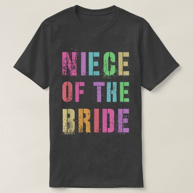 NIECE:s familjevänner BRIDE Brudens sida T Shirt (Design framsida)