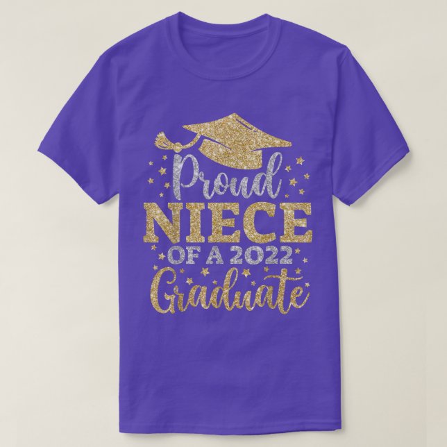 Niece Senior 2022 Proud Mom Of A Class Of 2022 Gra T Shirt (Design framsida)