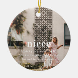 Niece | Sentimental Photo Keepsakjulen Julgransprydnad Keramik