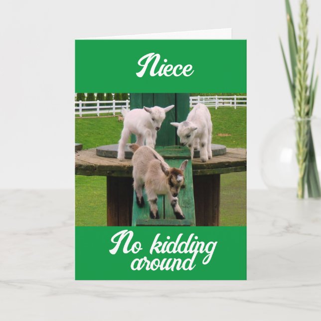 **NIECE** SPELAR INGEN ROLL GÖR DIG LYCKLIG BIRTHD KORT (Framsida)