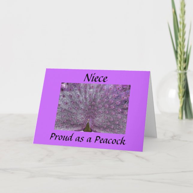 NIECE=STOLT SOM EN PEACOCK SOM DU STUDENT KORT (Framsida)