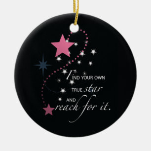 Niece Studenten Star, Gift, Anpassningsbar Round G Julgransprydnad Keramik