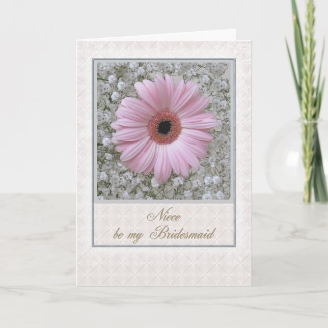 Niece - var mitt Bridesmaid Card Inbjudan (Framsida)