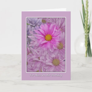 Niece's Birthday Hälsning, Gerbera Daisy Kort