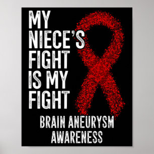 Niece's Fight Brain Aneurysm Awareness Poster