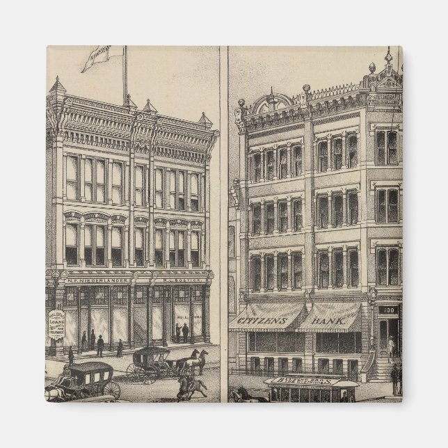 Niederlander och Citizens Bank, Wichita, Kansas Magnet (Framsidan)