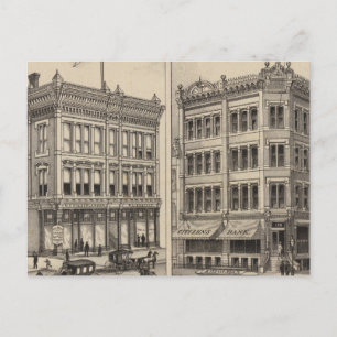 Niederlander och Citizens Bank, Wichita, Kansas Vykort