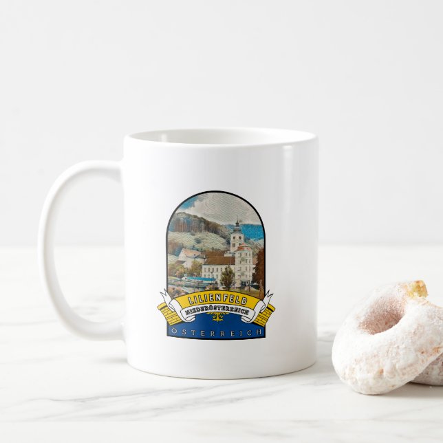 Niederösterreich Lilienfeld Österreich Souvenir Kaffemugg (Med munk)