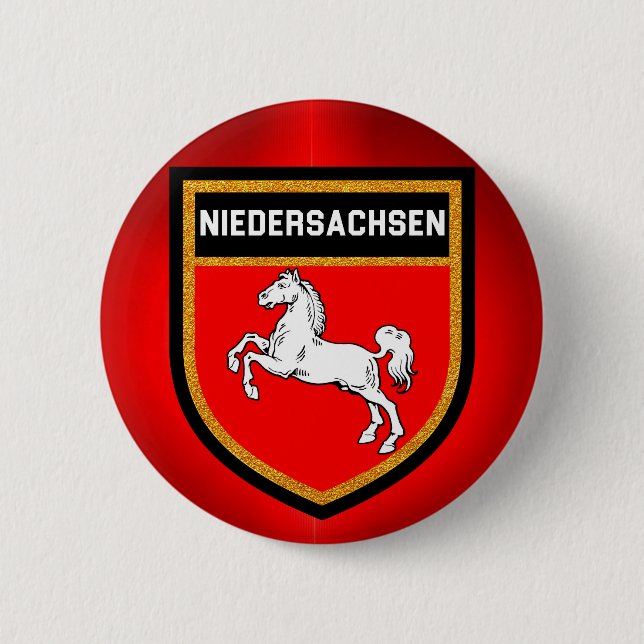 Niedersachsen Flagga Knapp (Framsida)