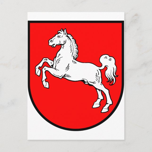 Niedersachsen Wappen Vykort (Framsida)