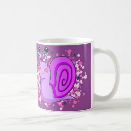 Niedliche lila Schnecke Kaffemugg