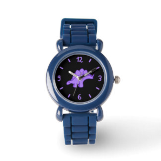 Niedliche Lila Stegosaurus Dinosaurier Armbandsur