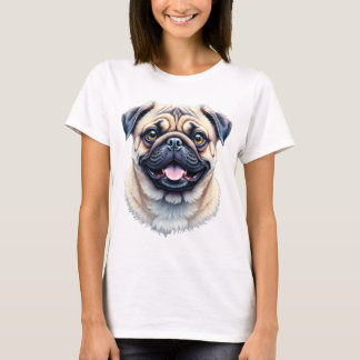 Niedlicher Mops mit großen Augen – süßes Hundemoti T Shirt