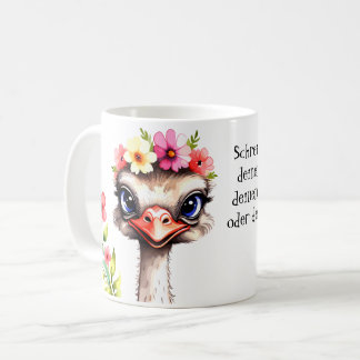 niedlicher Vogel Strauß 6 Kaffemugg