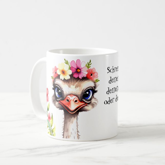 niedlicher Vogel Strauß 6 Kaffemugg (Framsida vänster)