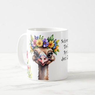 niedlicher Vogel Strauß 7 Kaffemugg