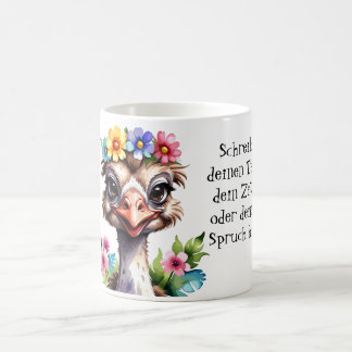 niedlicher Vogel Strauß 8 Kaffemugg