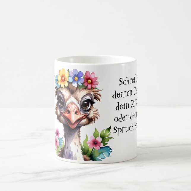 niedlicher Vogel Strauß 8 Kaffemugg (Center)