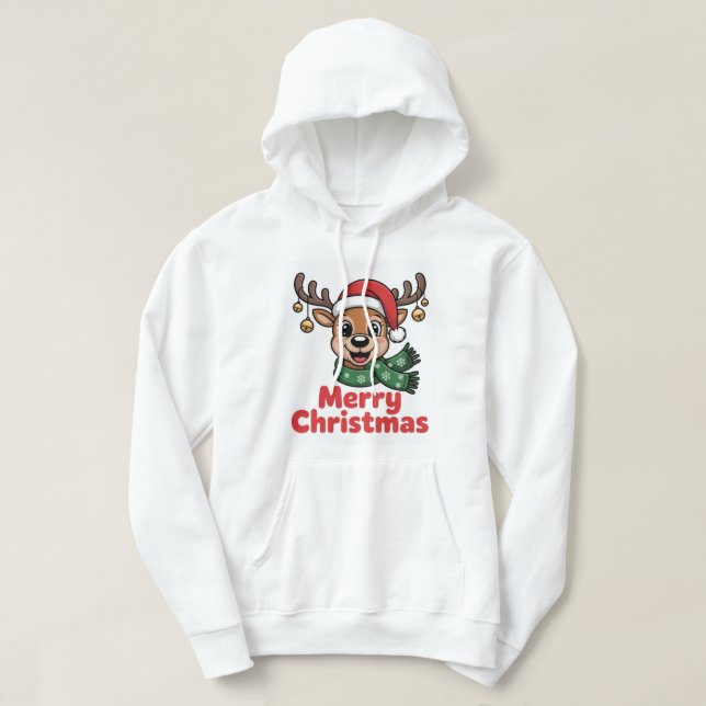 NiedlicherWeihnachtsrentierPulloverMerryChristmas Hoodie (Design framsida)
