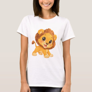 Niedliches Aquarell-Löwenbaby T Shirt