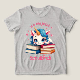 Niedliches Einhorn mit Büchern - Schulkind | T Shirt