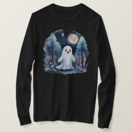 Niedliches Gespenst Geist im Wald Longsleeve T Shirt