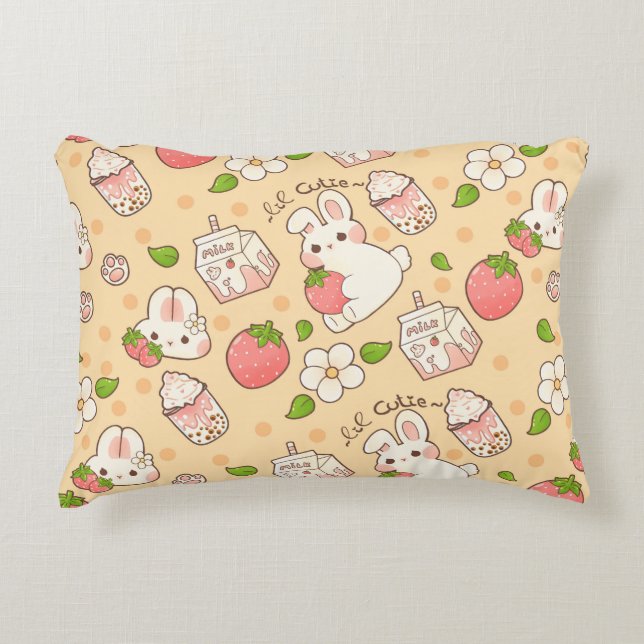 niedliches Hasendesign Prydnadskudde (Framsidan)