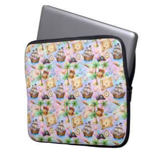 Niedliches Piraten Abenteuer Muster Laptop Fodral