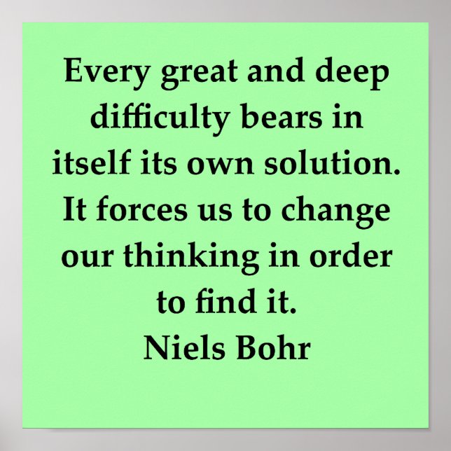 niels bohr-citat poster (Framsidan)