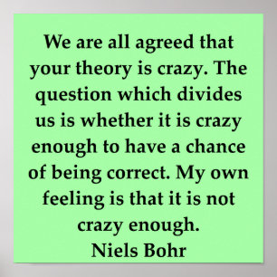 niels bohr-citat poster